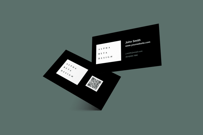I will design eye catching professional business cards with qr code