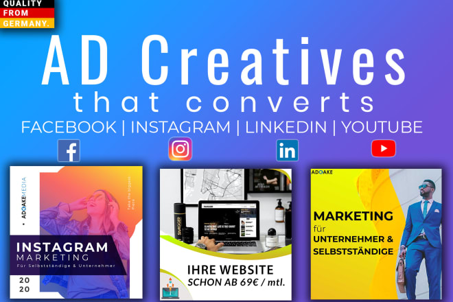 I will design facebook, instagram, linkedin creatives adverts image