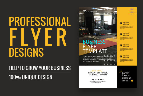 I will design flyers, corporate brochure and poster