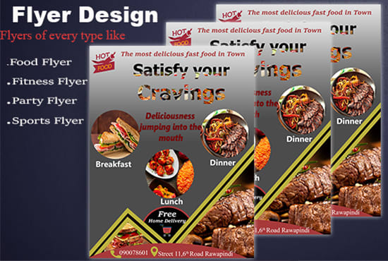 I will design food,party, business and sports flyers