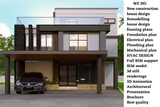 I will design house blueprint, floor plan, 3d model with renders