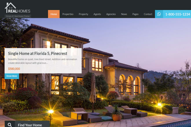 I will design idx real estate website using wordpress