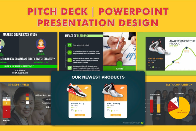 I will design investor sales pitch deck powerpoint presentation slideshow