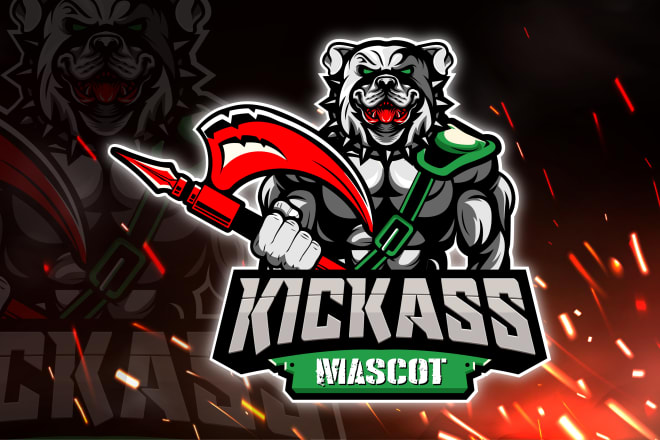 I will design kickass mascot for esports, gaming and sports logo