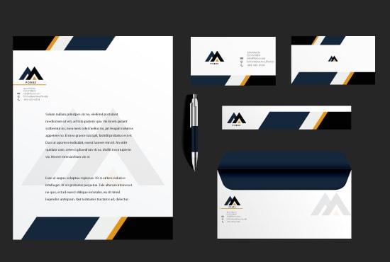 I will design letterhead,business card or envelope