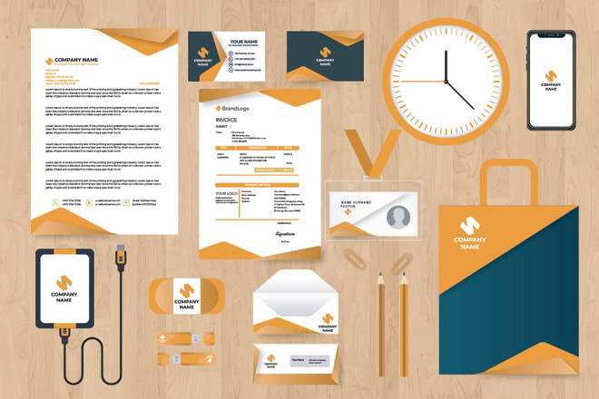 I will design logo, business card, and stationery identity kit