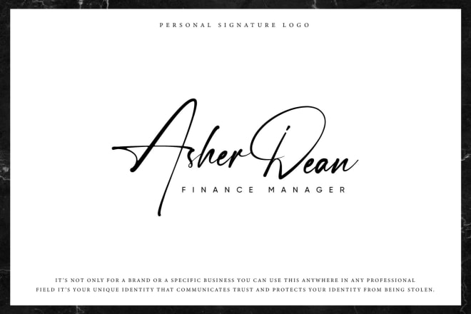 I will design luxury personal signature logo with mini branding kit