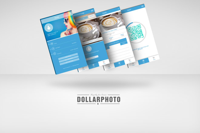 I will design mobile app and website template
