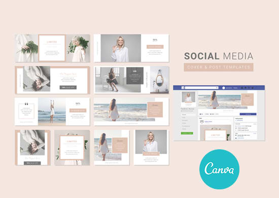 I will design modern canva social media posts and web banners