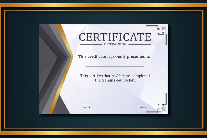 I will design modern certificates in only 24 hours