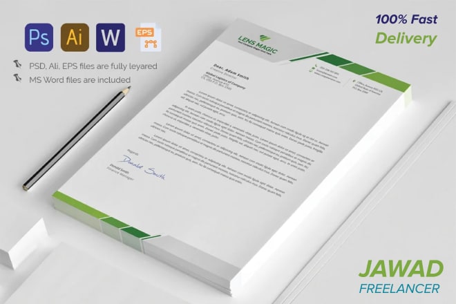 I will design modern letterhead, invoice, and price list for you
