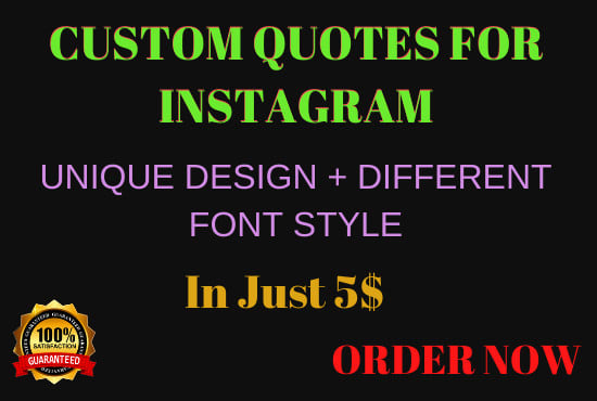 I will design motivational quotes for instagram with logo