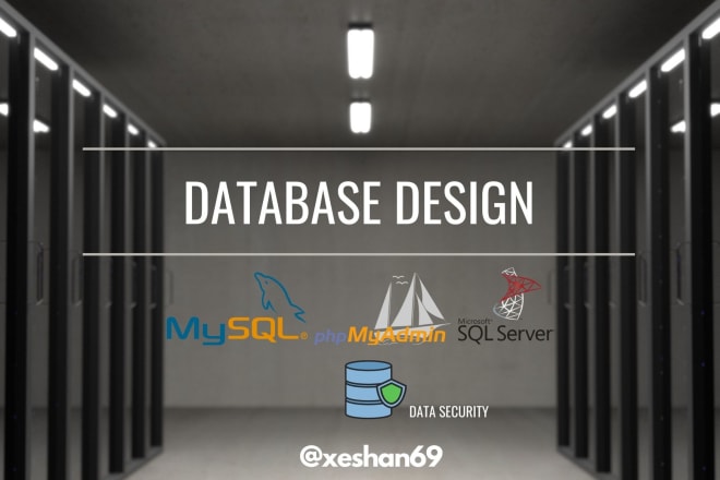 I will design mysql database or ms sql database for your project
