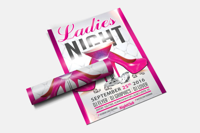 I will design nightclub and ladies night party flyer