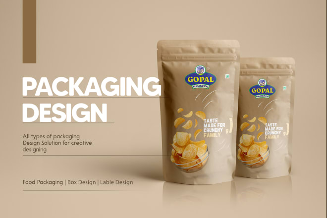 I will design packaging box, product label or die cutting boxes