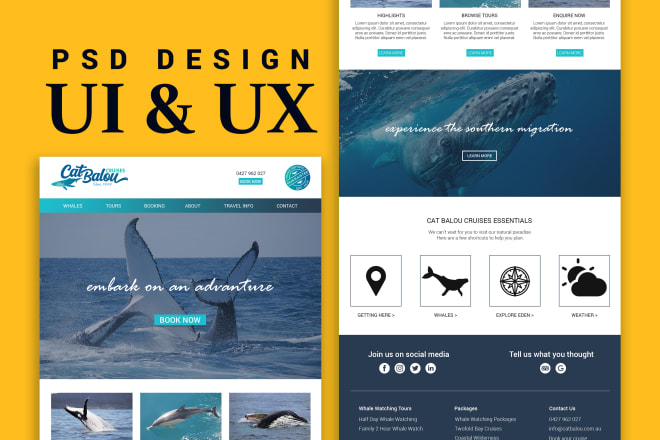 I will design photoshop website template or PSD website landing page UI UX