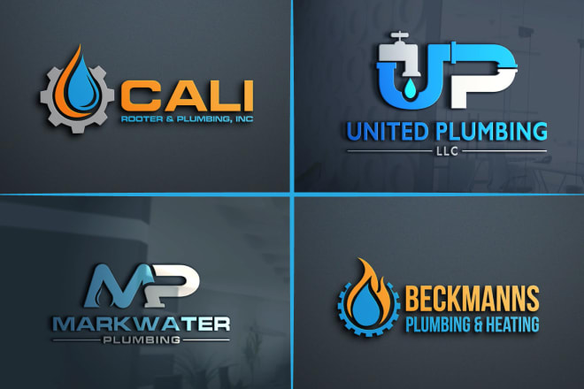 I will design plumbing heating air conditioning and oil gas logo