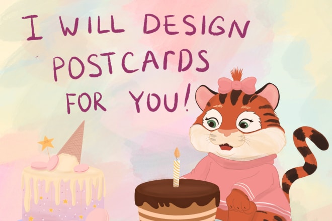 I will design postcard for you