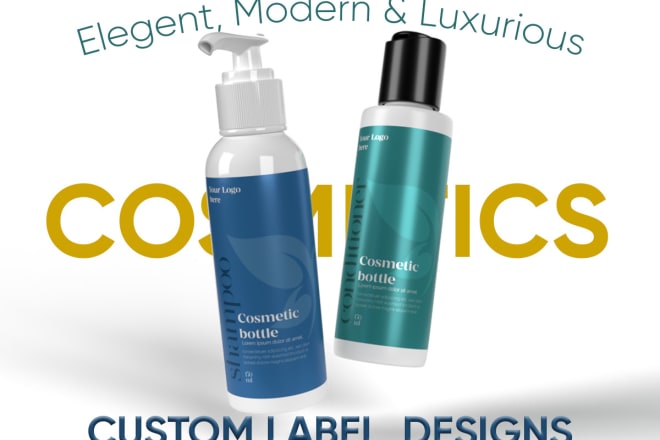 I will design premium cosmetic product label, package box bottle