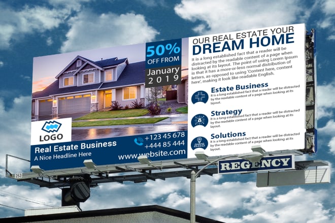 I will design print ready billboard ad, x banner, signboard etc