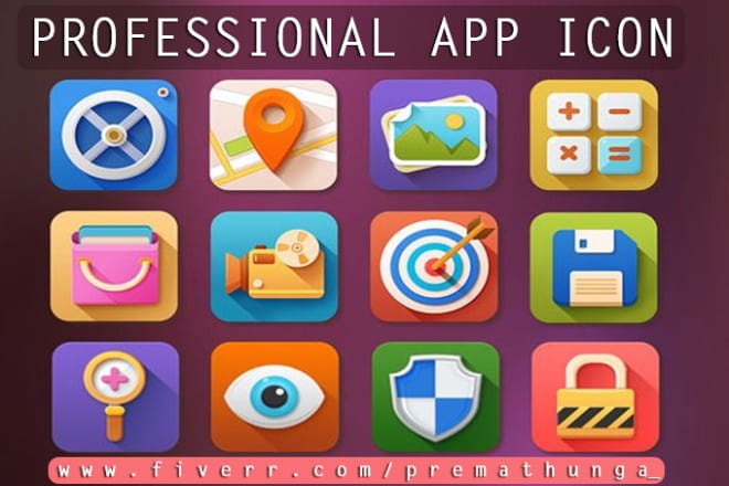 I will design professional app icon