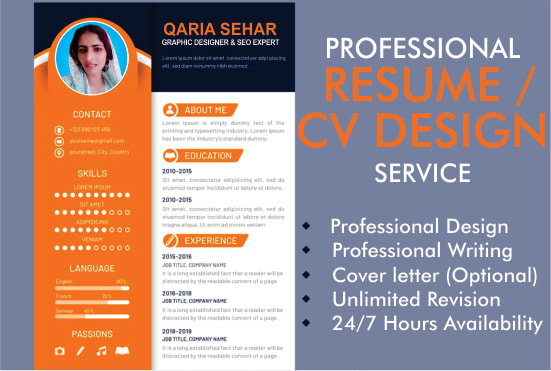 I will design professional infographic cv or resume