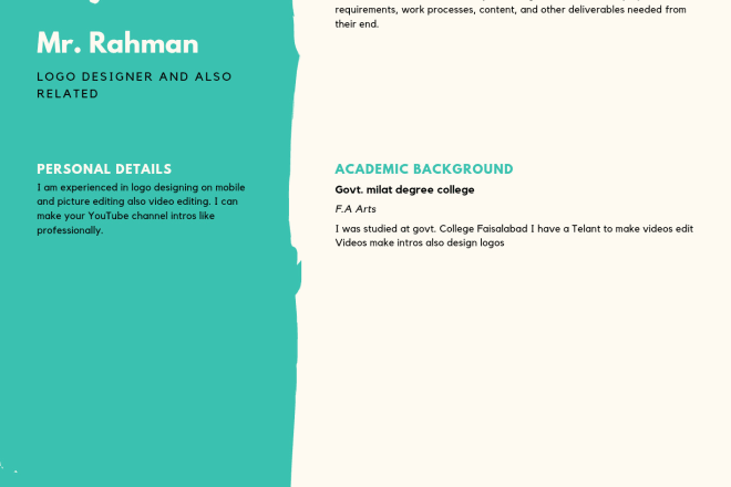 I will design resume like professionally in just two hours