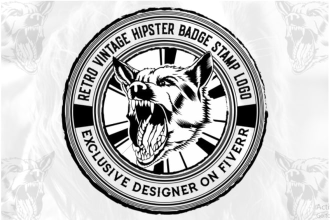 I will design retro vintage hipster badge stamp logo