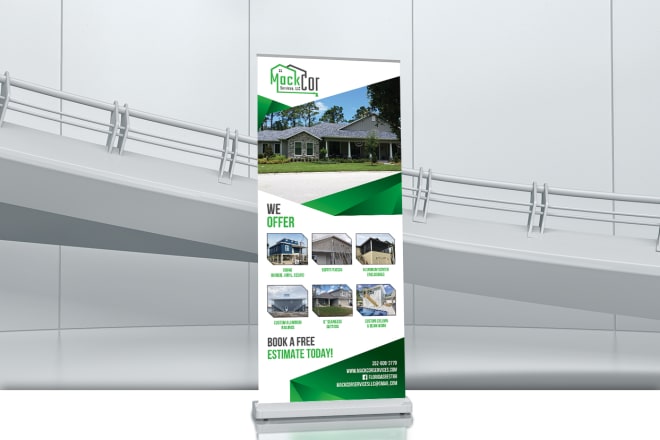 I will design roll up banner