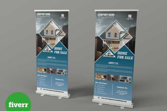 I will design roll up banner, retractable banner, stand banner