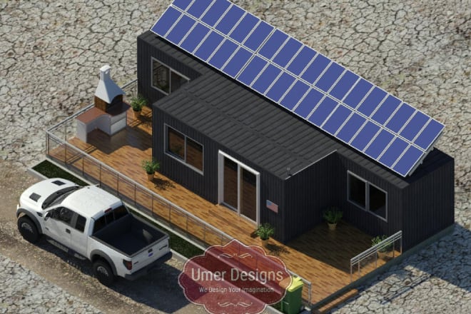 I will design shipping container house,offices, shops