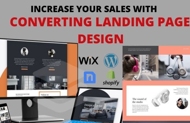 I will design shopify landing page, wix, nicepage,wordpress,and leadpages