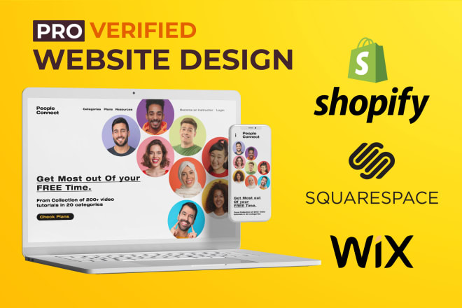 I will design shopify, wix, squarespace website