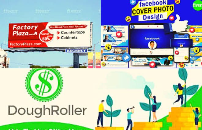 I will design, sign board, facebook cover photo banner
