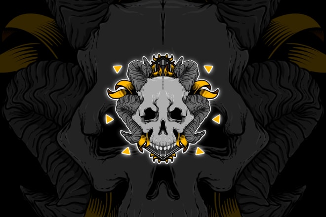 I will design skull logo mascot and illustration
