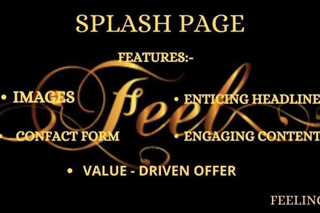 I will design splash page, squeeze page, landing page