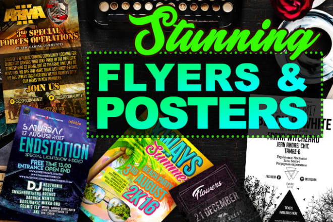I will design stunning flyers, posters, brochures in all formats