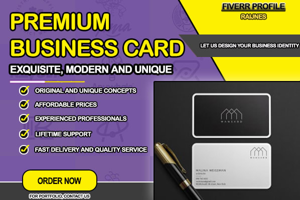 I will design top notch custom elegant business card and stationery items for you