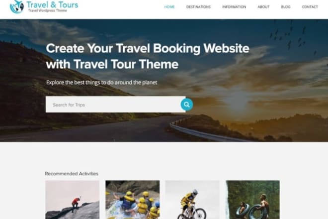 I will design travel and tour booking website