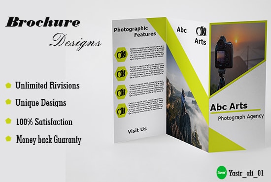I will design trifold, bifold brochure flyer, and postcard