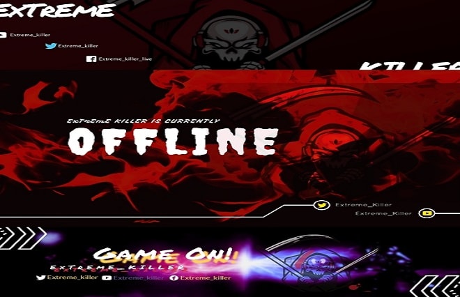 I will design twitch banner at low price