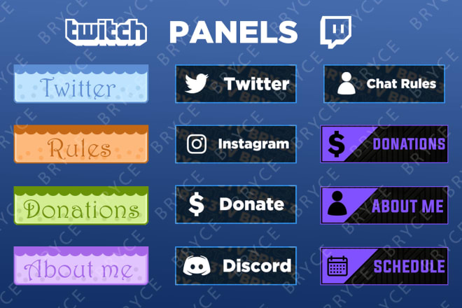 I will design twitch panels for your stream