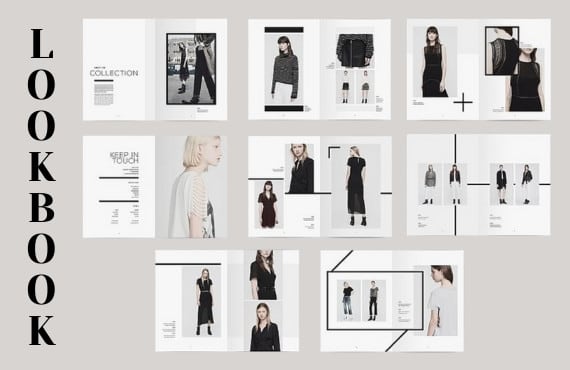 I will design unique and minimal fashion lookbook, product catalog, catalogue