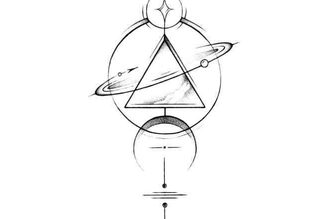 I will design unique geometric arrow tattoo for you