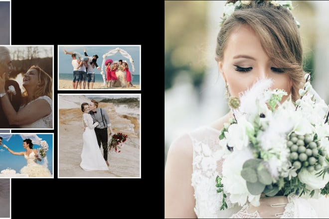I will design wedding album, collage