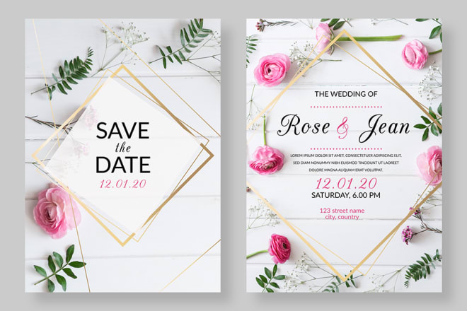 I will design wedding invitation card, flyer, poster etc