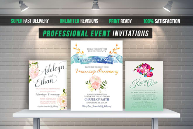 I will design wedding invitation or event invitation