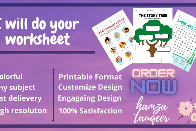I will design workbook, worksheets,checklist,tracer for you