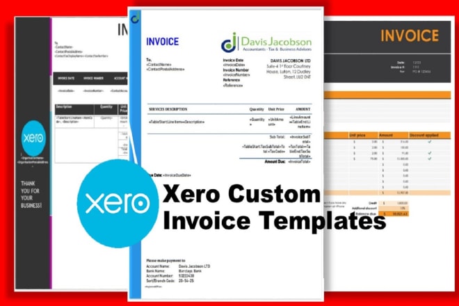I will design xero custom invoice templates