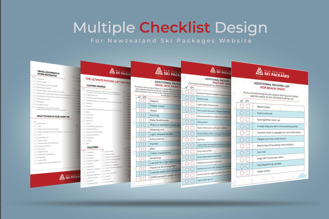 I will design your checklist, price list, schedule, and to do list